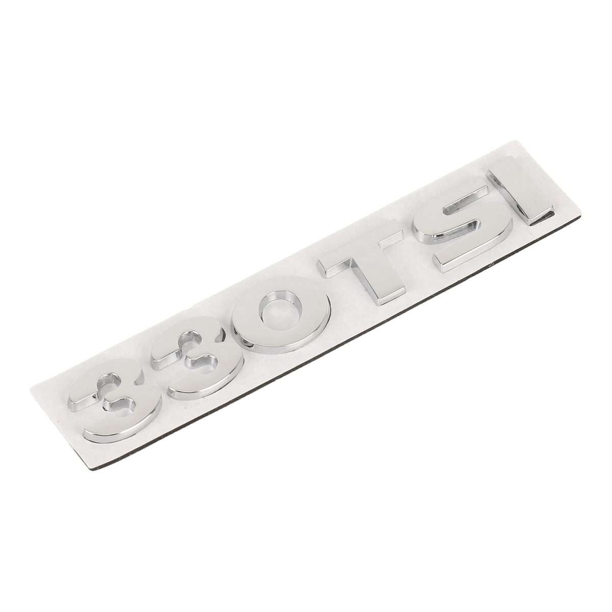 Car 330TSI Pattern 3D Metal Personalized Decorative Stickers, Size: 11.5x2.5x0.5cm (Silver)