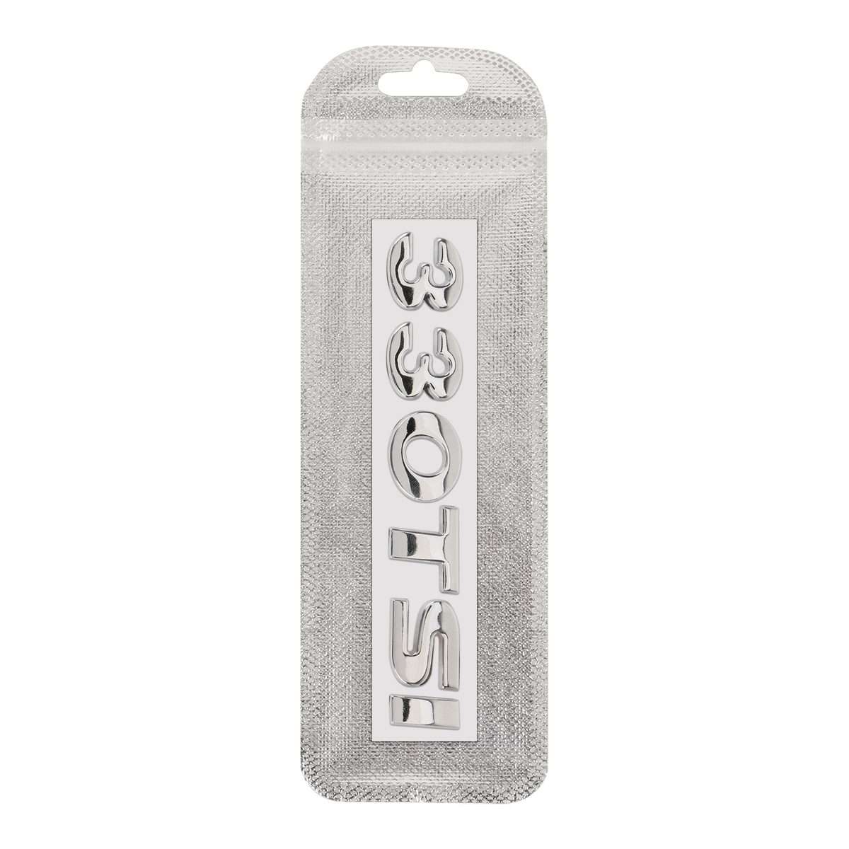 Car 330TSI Pattern 3D Metal Personalized Decorative Stickers, Size: 11.5x2.5x0.5cm (Silver)
