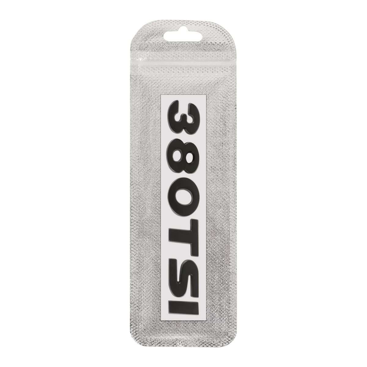 Car 380TSI Pattern 3D Metal Personalized Decorative Stickers, Size: 11.5x2.5x0.5cm (Black)