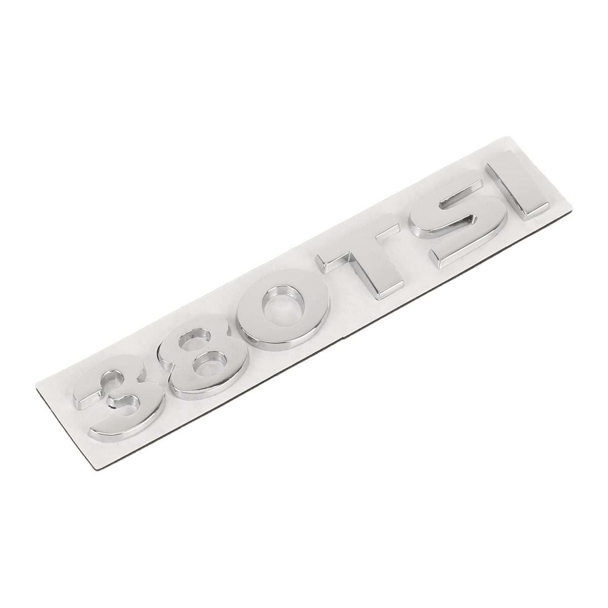 Car 380TSI Pattern 3D Metal Personalized Decorative Stickers, Size: 11.5x2.5x0.5cm (Silver)