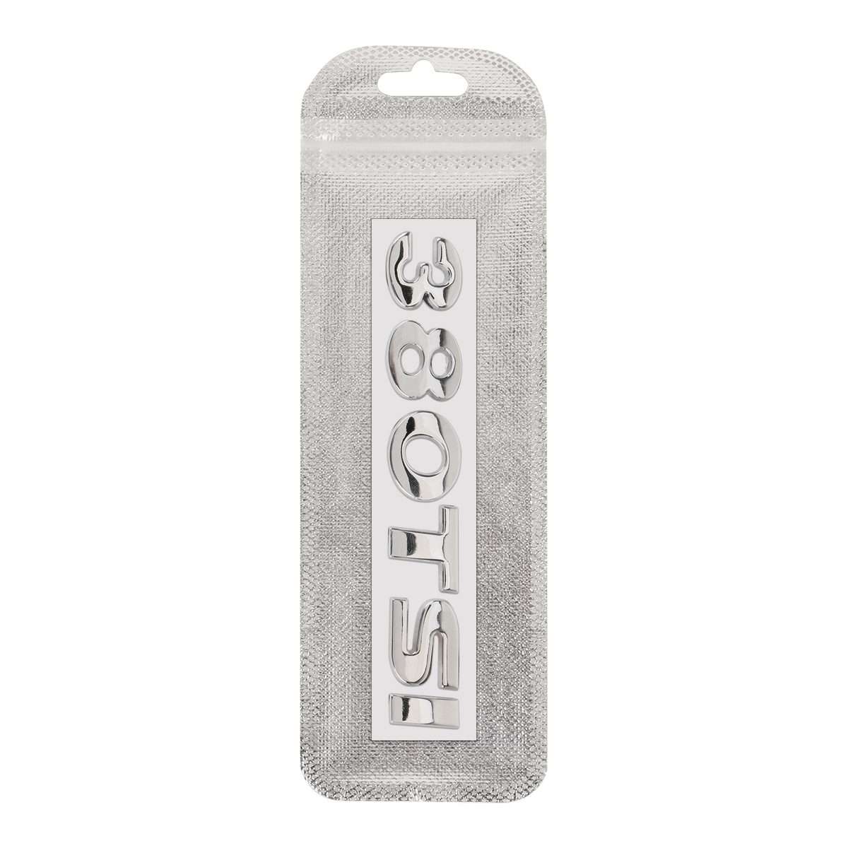 Car 380TSI Pattern 3D Metal Personalized Decorative Stickers, Size: 11.5x2.5x0.5cm (Silver)