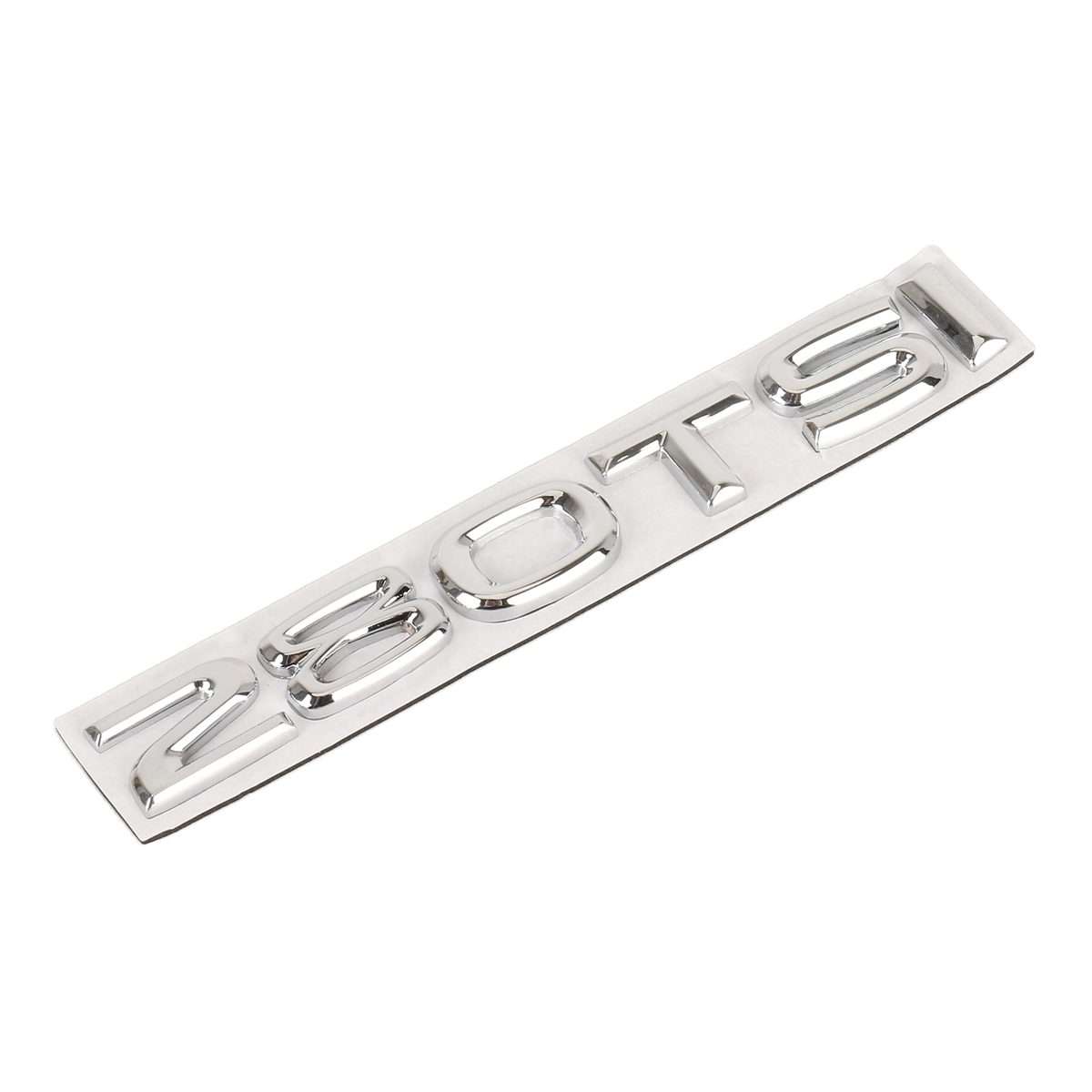 Car 280TSI Electroplated 3D Metal Personalized Decorative Stickers, Size: 15x2.5x0.5cm (Silver)