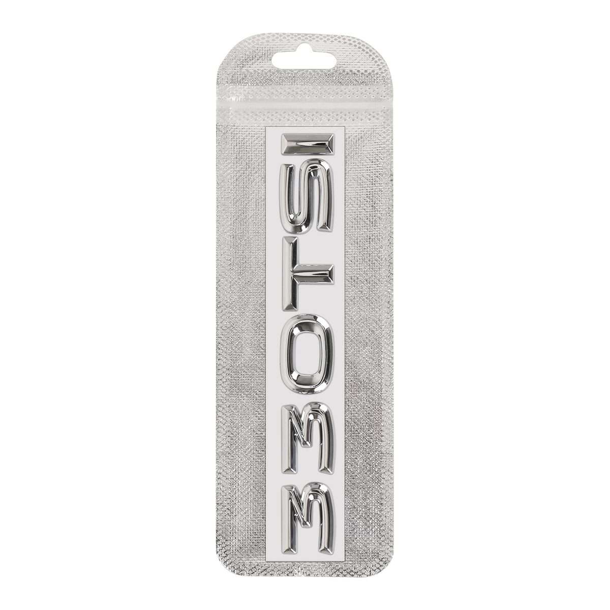 Car 330TSI Electroplated 3D Metal Personalized Decorative Stickers, Size: 15x2.5x0.5cm (Silver)