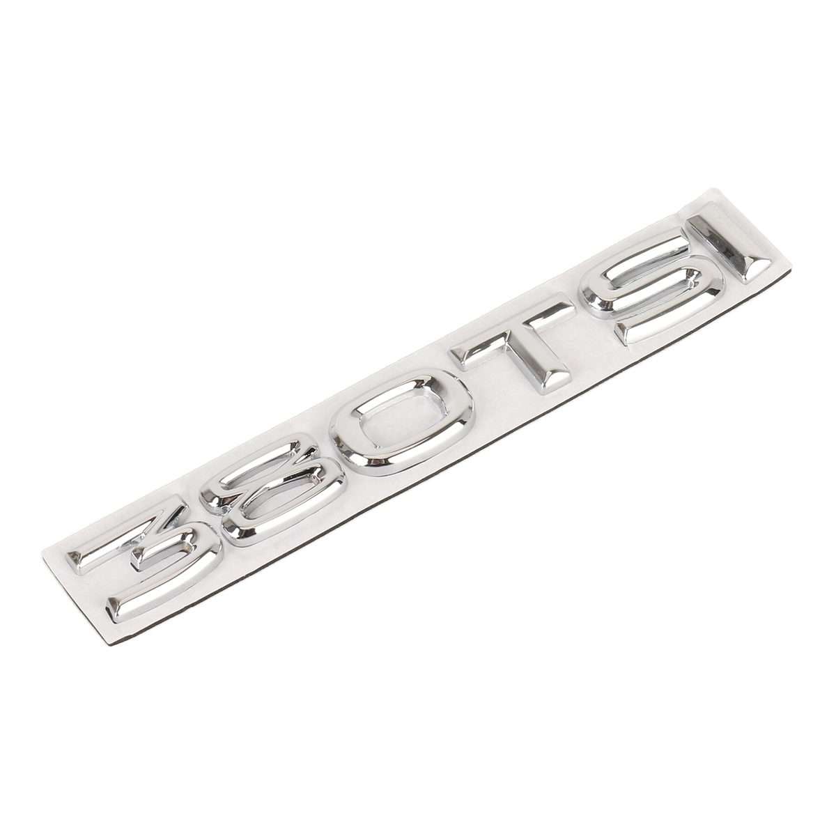 Car 380TSI Electroplated 3D Metal Personalized Decorative Stickers, Size: 15x2.5x0.5cm (Silver)