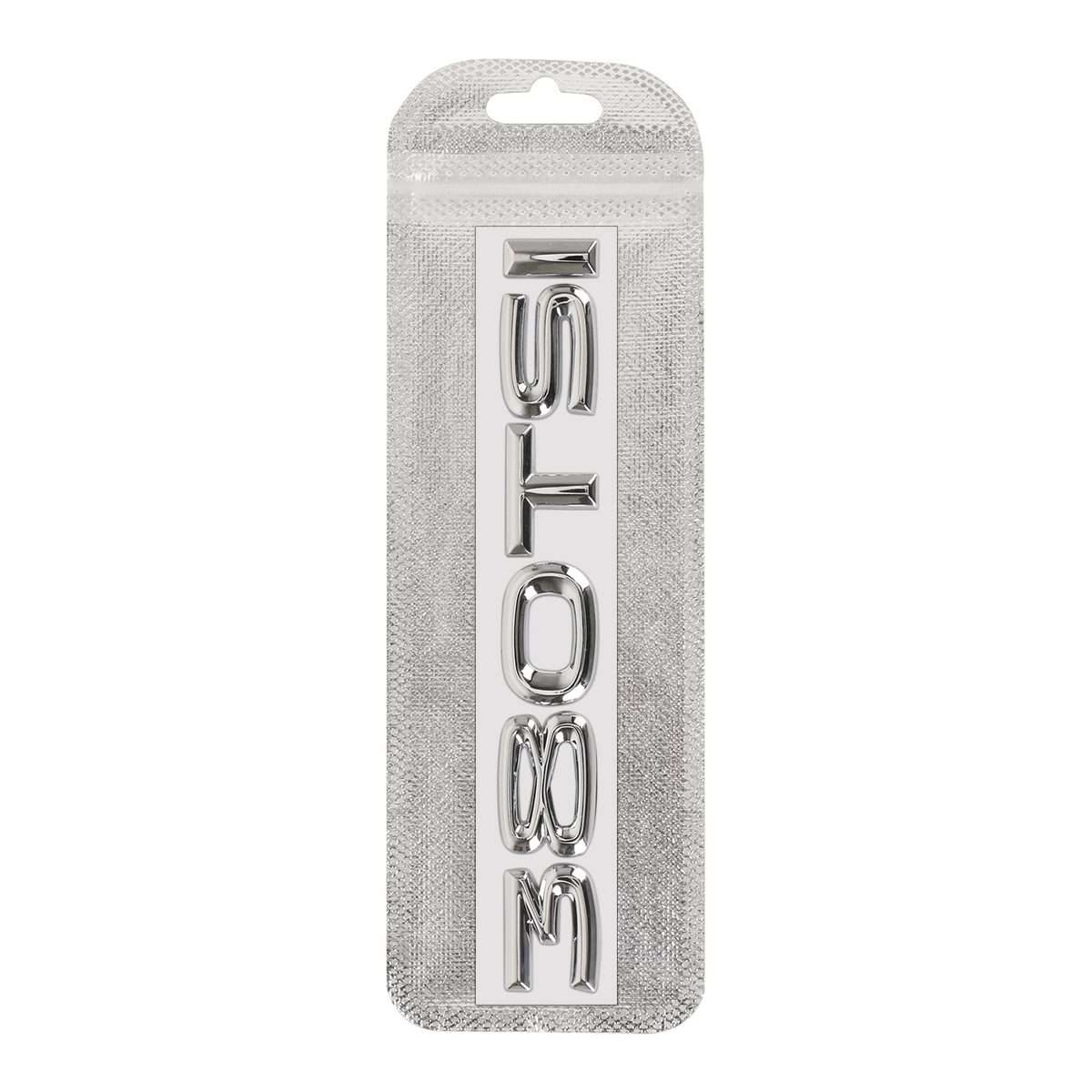 Car 380TSI Electroplated 3D Metal Personalized Decorative Stickers, Size: 15x2.5x0.5cm (Silver)