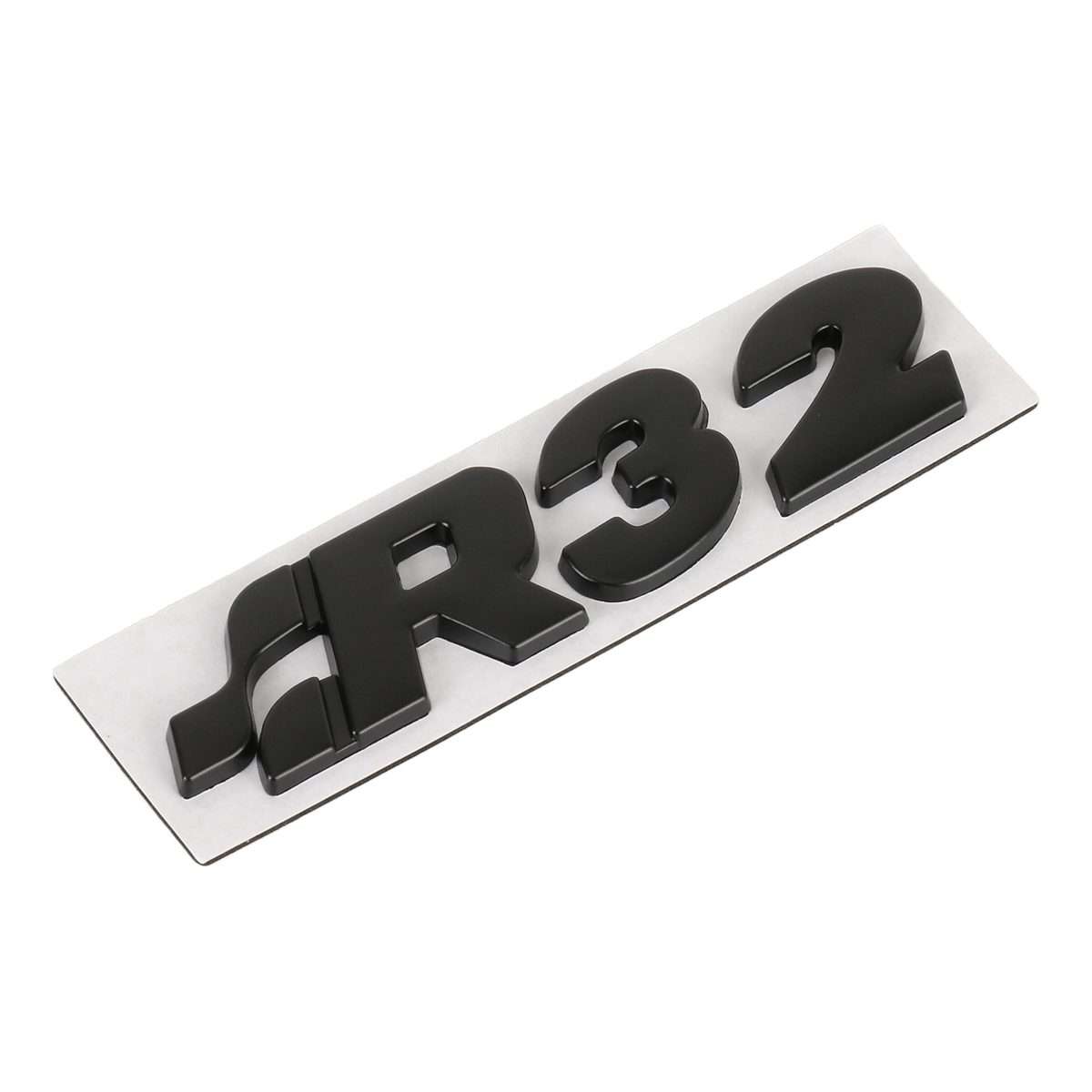 Car R32 Pattern 3D Metal Personalized Decorative Stickers, Size: 10.5 x 3 x 0.5cm (Black)