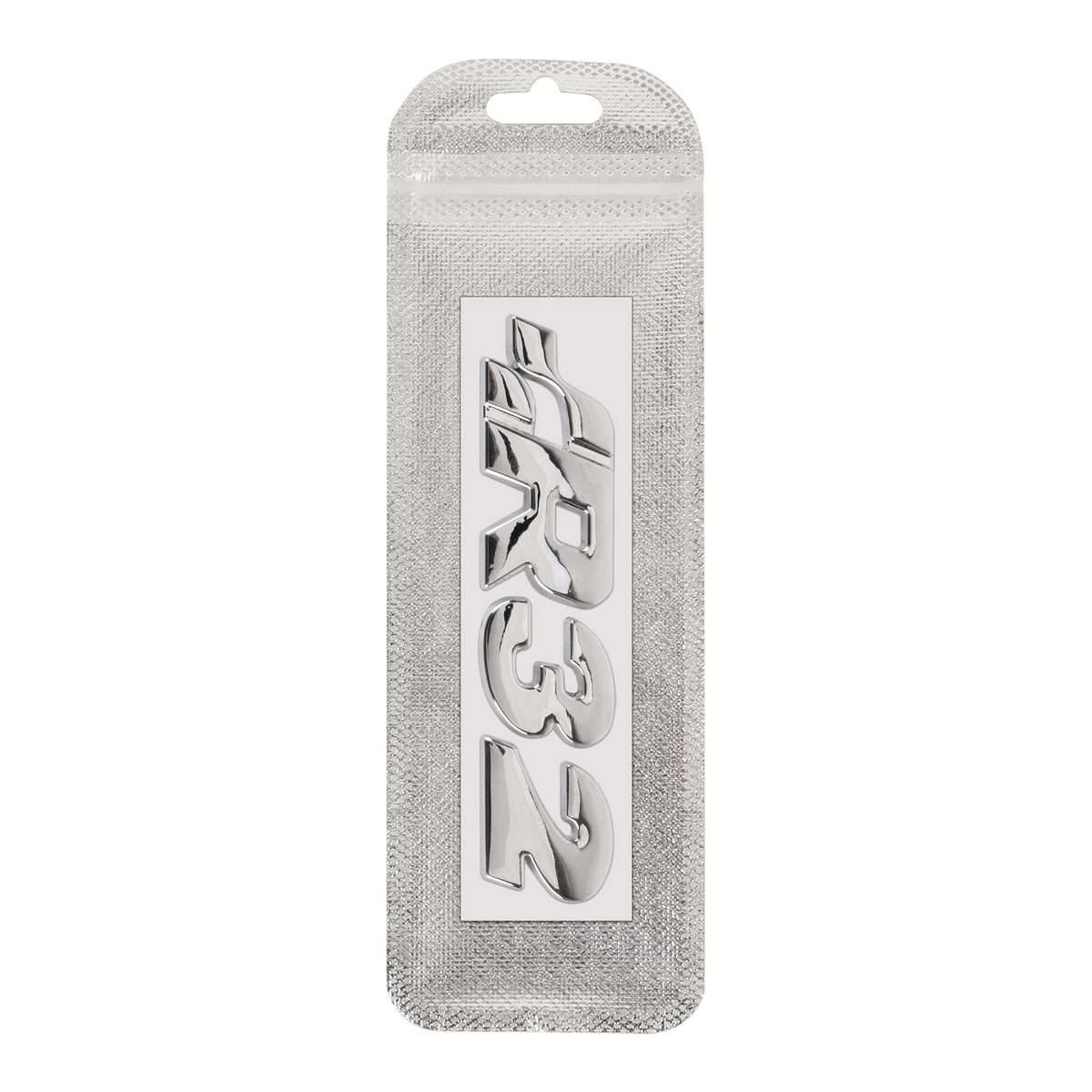 Car R32 Pattern 3D Metal Personalized Decorative Stickers, Size: 10.5 x 3 x 0.5cm (Silver)