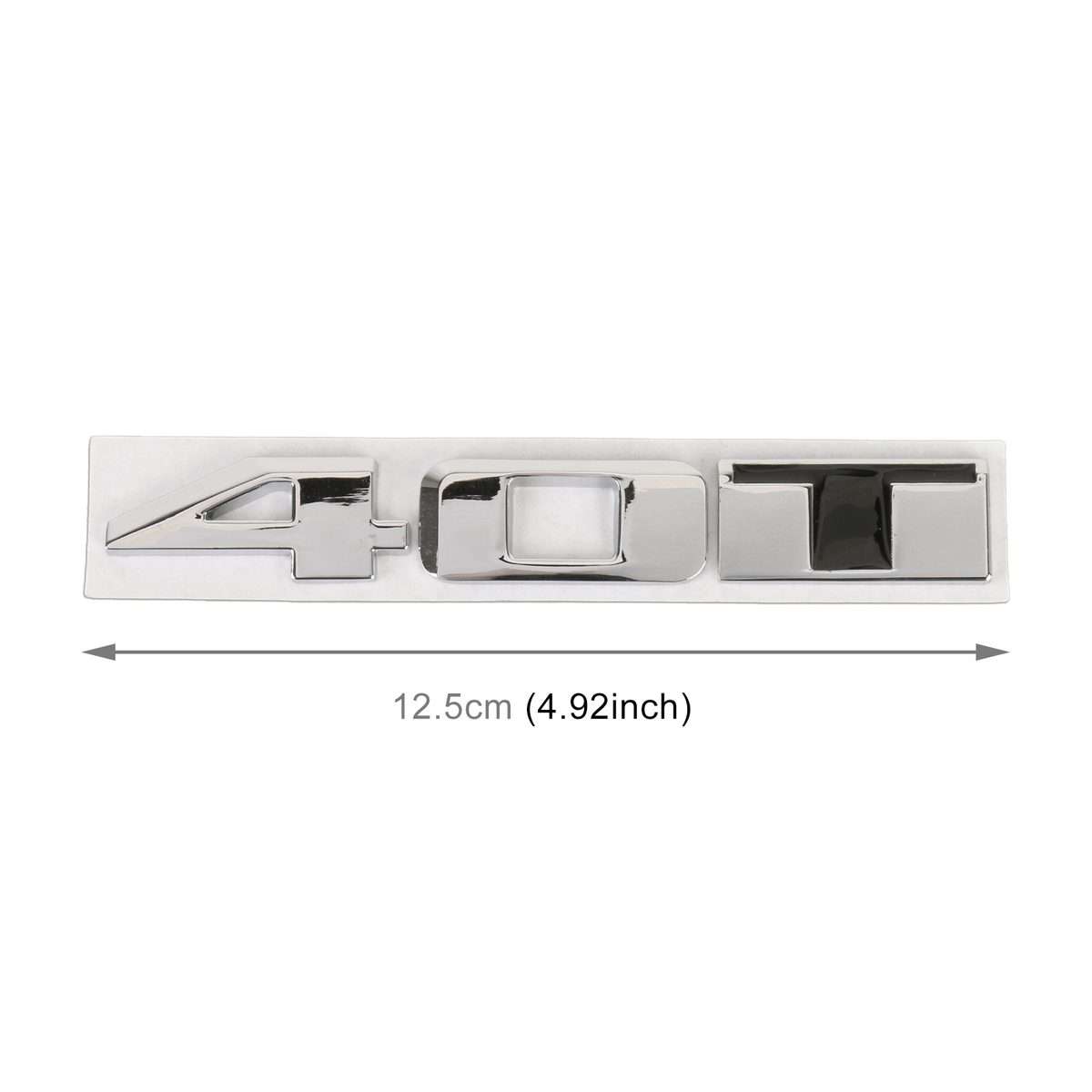 Car 40T Pattern 3D Metal Personalized Decorative Stickers, Size: 12.5 x 2.5 x 0.5cm