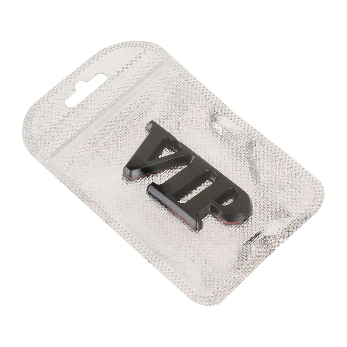 Car One-Piece VIP Metal Personalized Decorative Stickers, Size: 5.5x2.5x0.5cm (Black)
