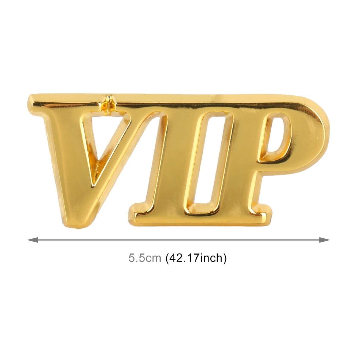 Car One-Piece VIP Metal Personalized Decorative Stickers, Size: 5.5x2.5x0.5cm (Gold)