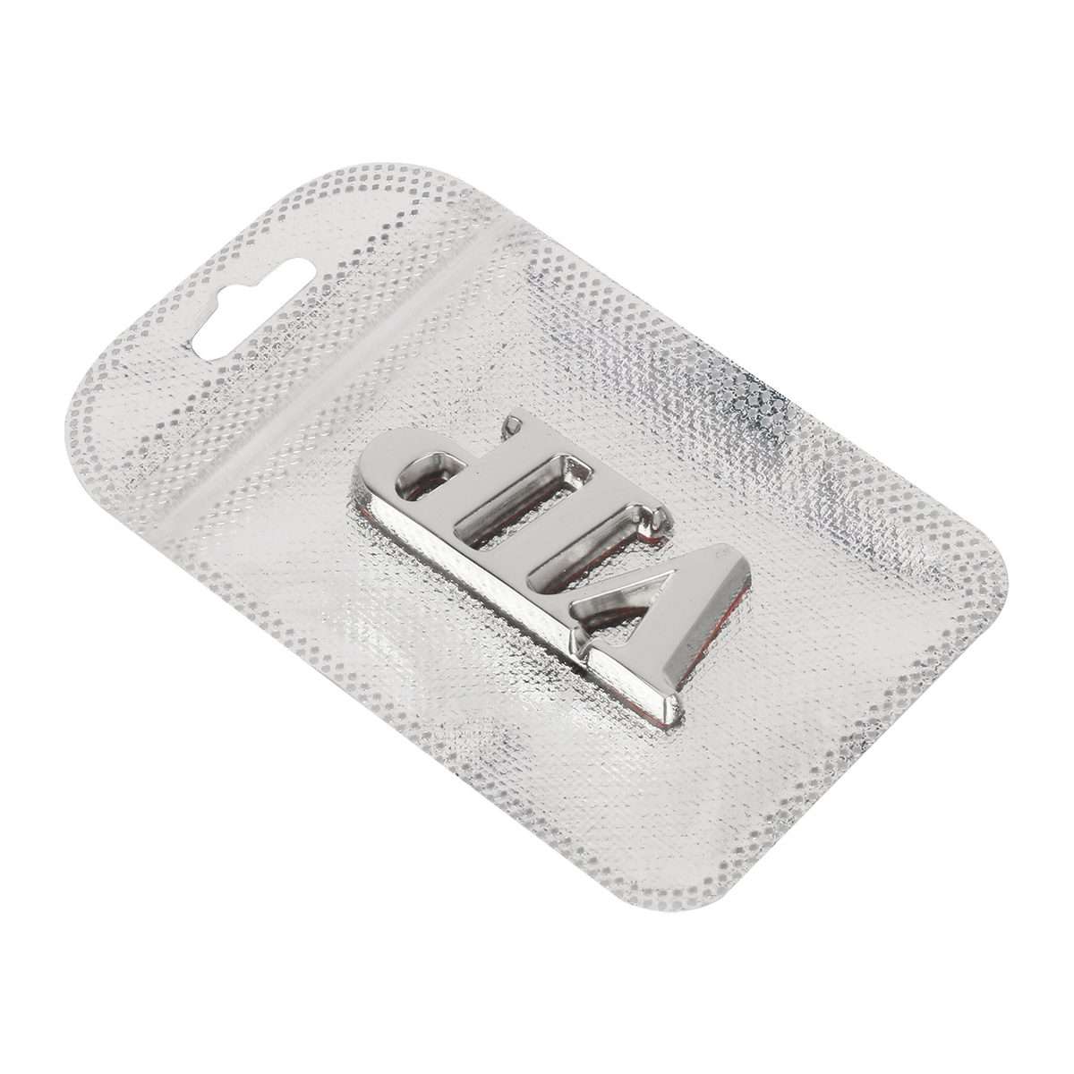 Car One-Piece VIP Metal Personalized Decorative Stickers, Size: 5.5x2.5x0.5cm (Silver)
