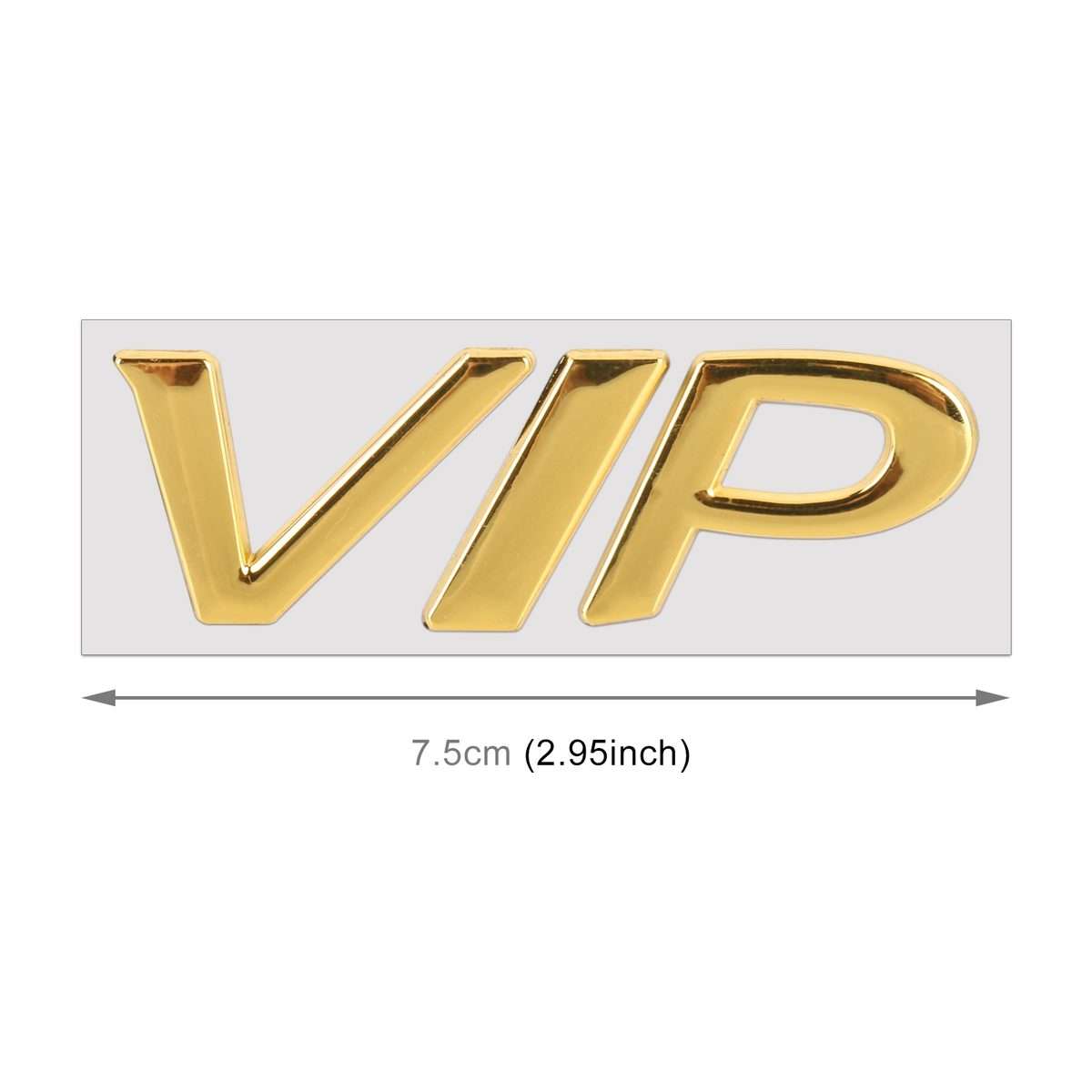 Car Split VIP Metal Personalized Decorative Stickers, Size: 7.5 x 3 x 0.5cm (Gold)