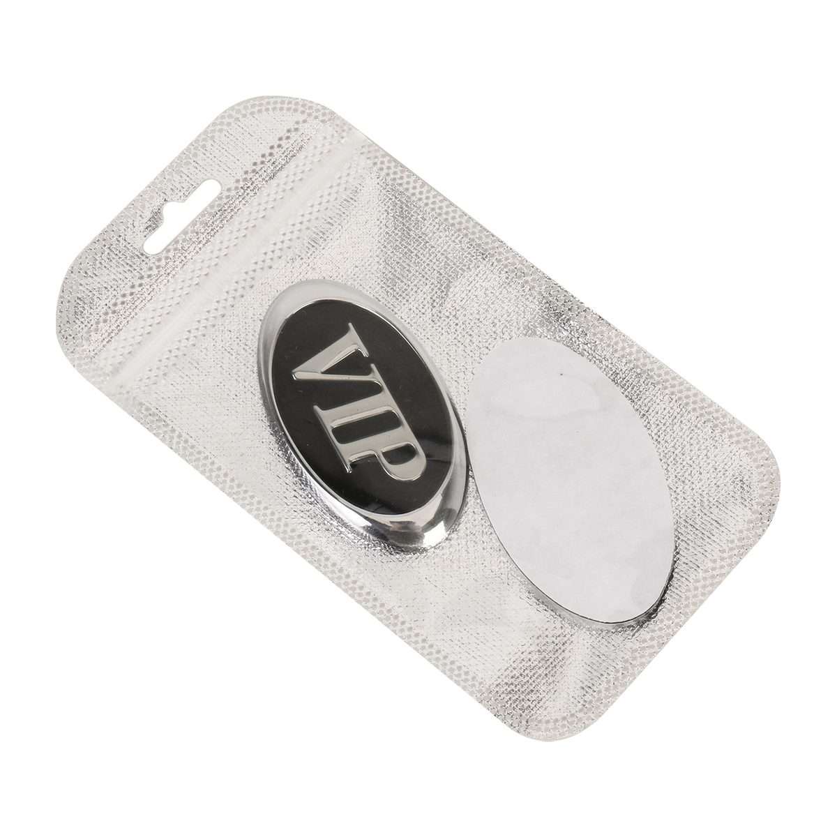 Car Oval Style VIP Metal Personalized Decorative Stickers, Size: 6.5 x 3.5 x 0.5cm