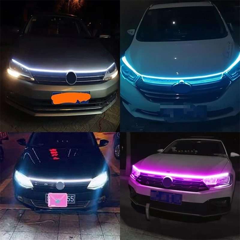 1.2m Car Daytime Running Super Bright Decorative LED Atmosphere Light (Pink Light)