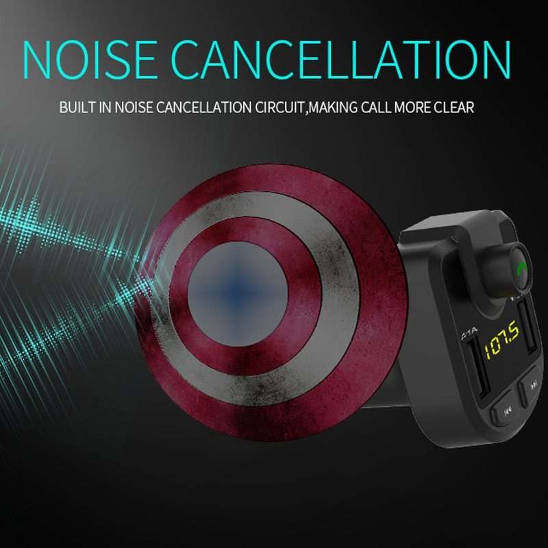 Bluetooth FM Transmitter Wireless In-Car Radio Adapter Music Player Hands-Free Calling Car Kit