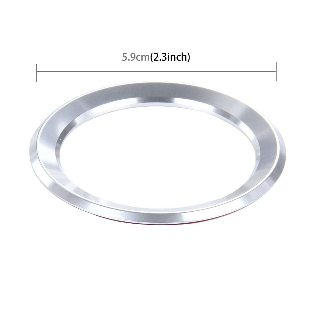 Car Aluminum Steering Wheel Decoration Ring For BMW(Silver)