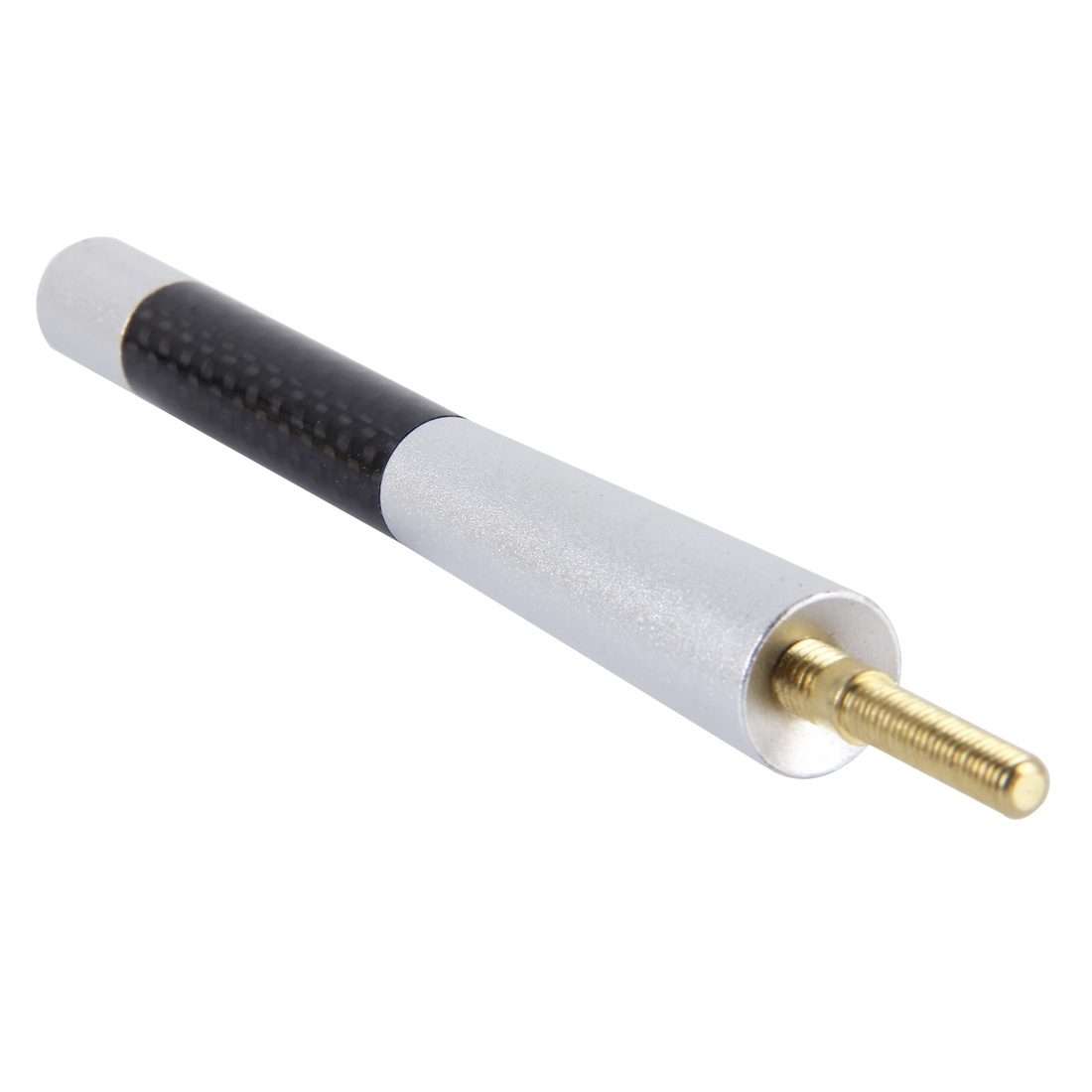 Carbon Fiber Aluminum Short Antenna Polished Universal Screws Base(Big Size)(Silver)