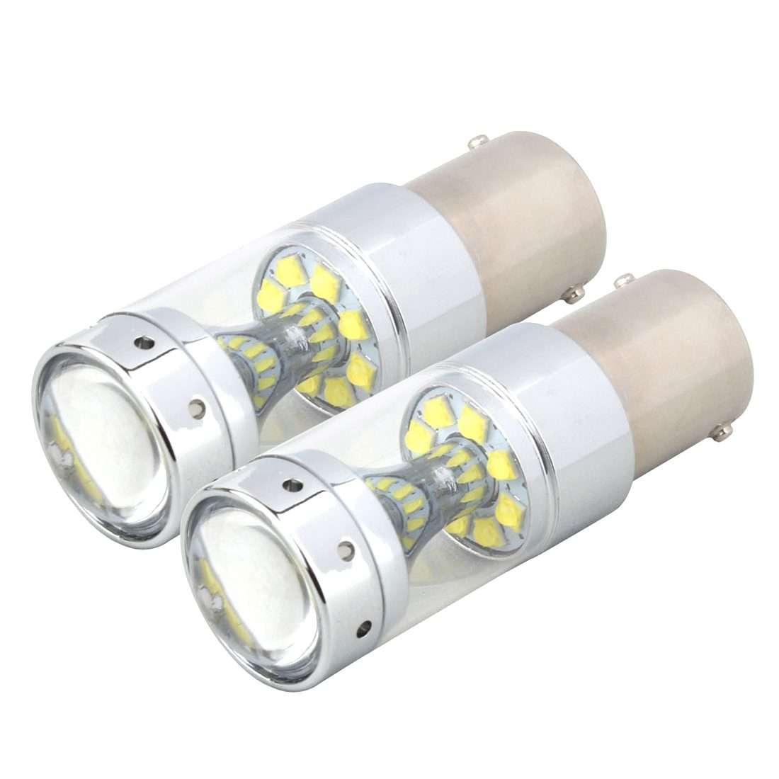 2 PCS 1156 60W 1200 LM 6000K Car Auto Brake Lights Turn Light Backup Light with ... (White Light)