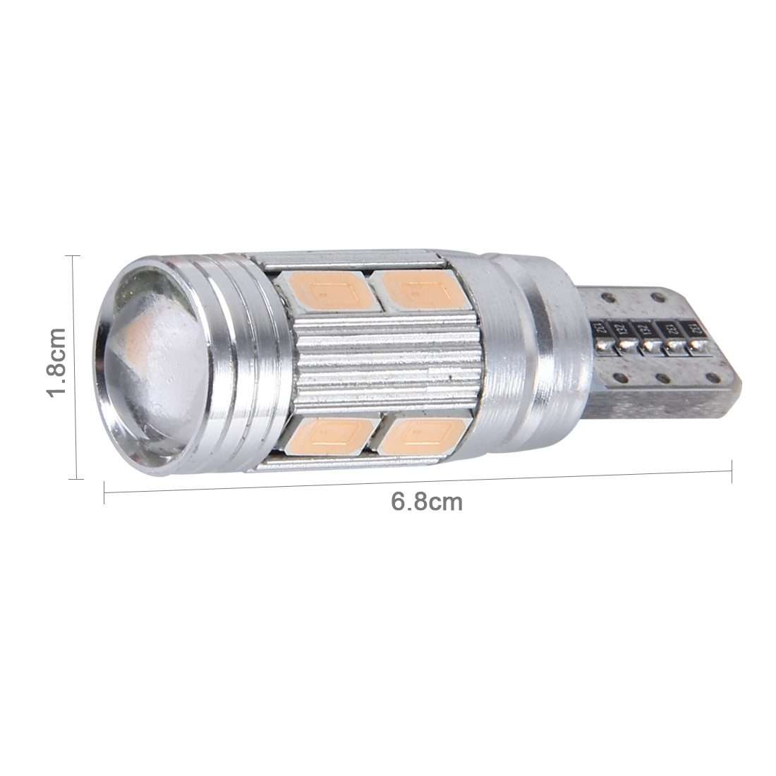 2 PCS T10 6W 10 SMD 5630 LED Error-Free Canbus Car Clearance Lights Lamp, DC 12V