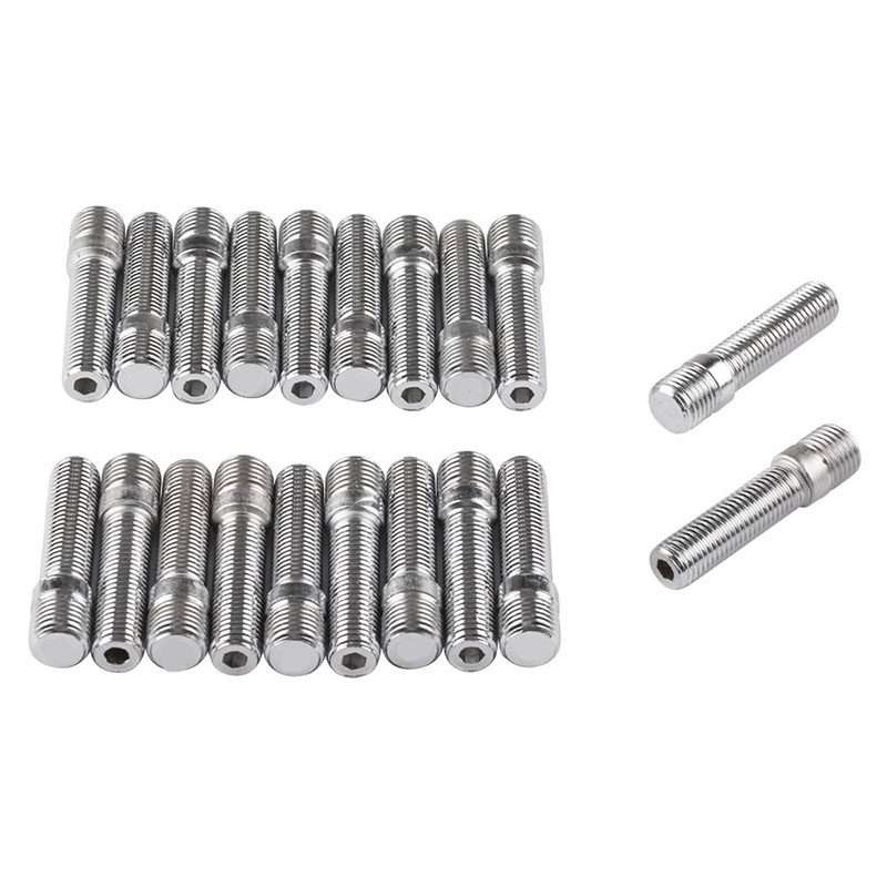 20 PCS 5cm Universal Car Modification Extended Wheels Stud Conversion M12x1.5 to M12x1.5 Screw Ada