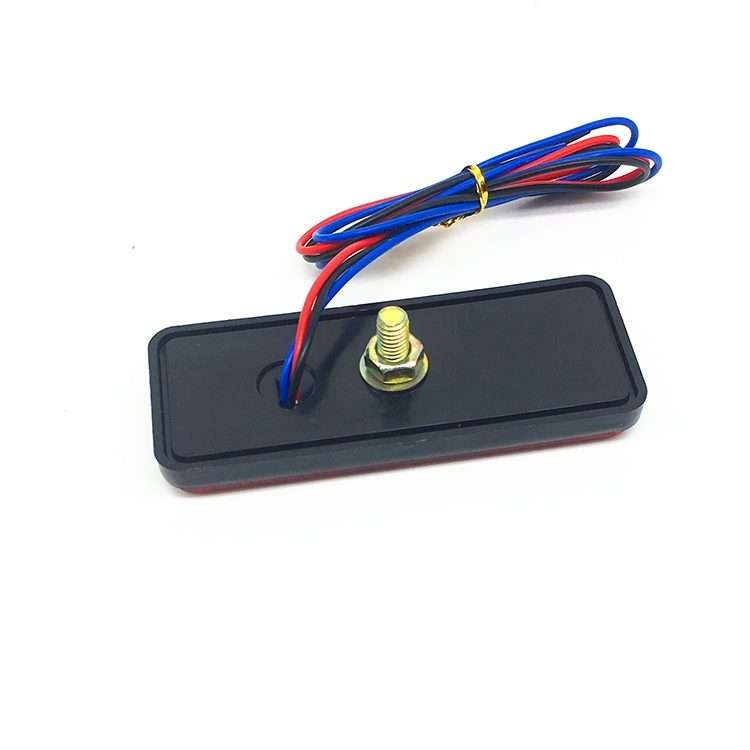 2 PCS Motorcycle Car Trailer DC 12-15V 24-LED Indicator Lamp Reflector Rectangle Marker ... (Red)
