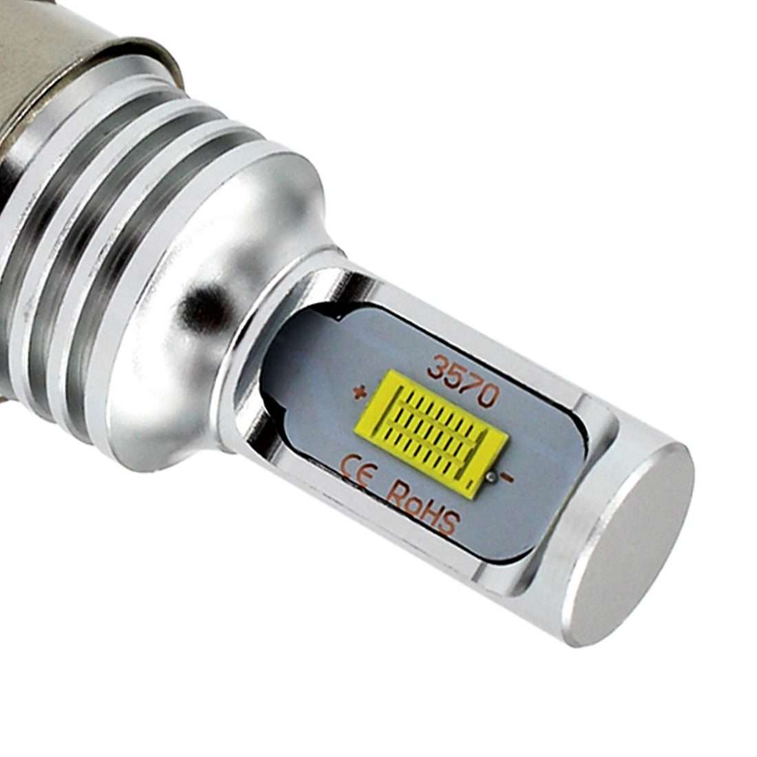H6/BA20D 1000LM 72W 6000K White Light 2-LED 3570 Bulbs Motorcycle Headlights, DC 12-24V