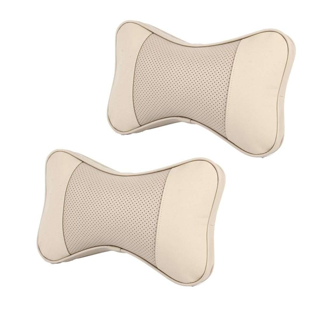 2 PCS MLC-06 Car Neck Pillow Soft Version Lovely Breathe Car Auto Head Neck Rest Cushi ... (Khaki)