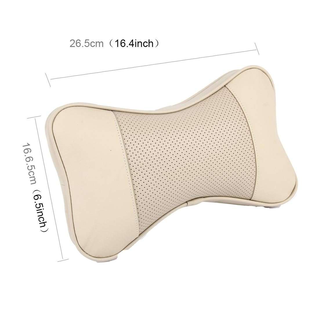 2 PCS MLC-06 Car Neck Pillow Soft Version Lovely Breathe Car Auto Head Neck Rest Cushi ... (Khaki)