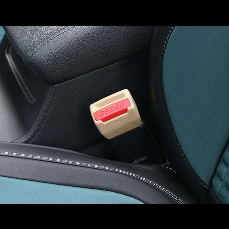 2 PCS RS-01 Universal Car Seat Belt Extension Buckle (Khaki)