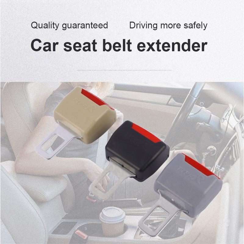 2 PCS RS-01 Universal Car Seat Belt Extension Buckle (Khaki)