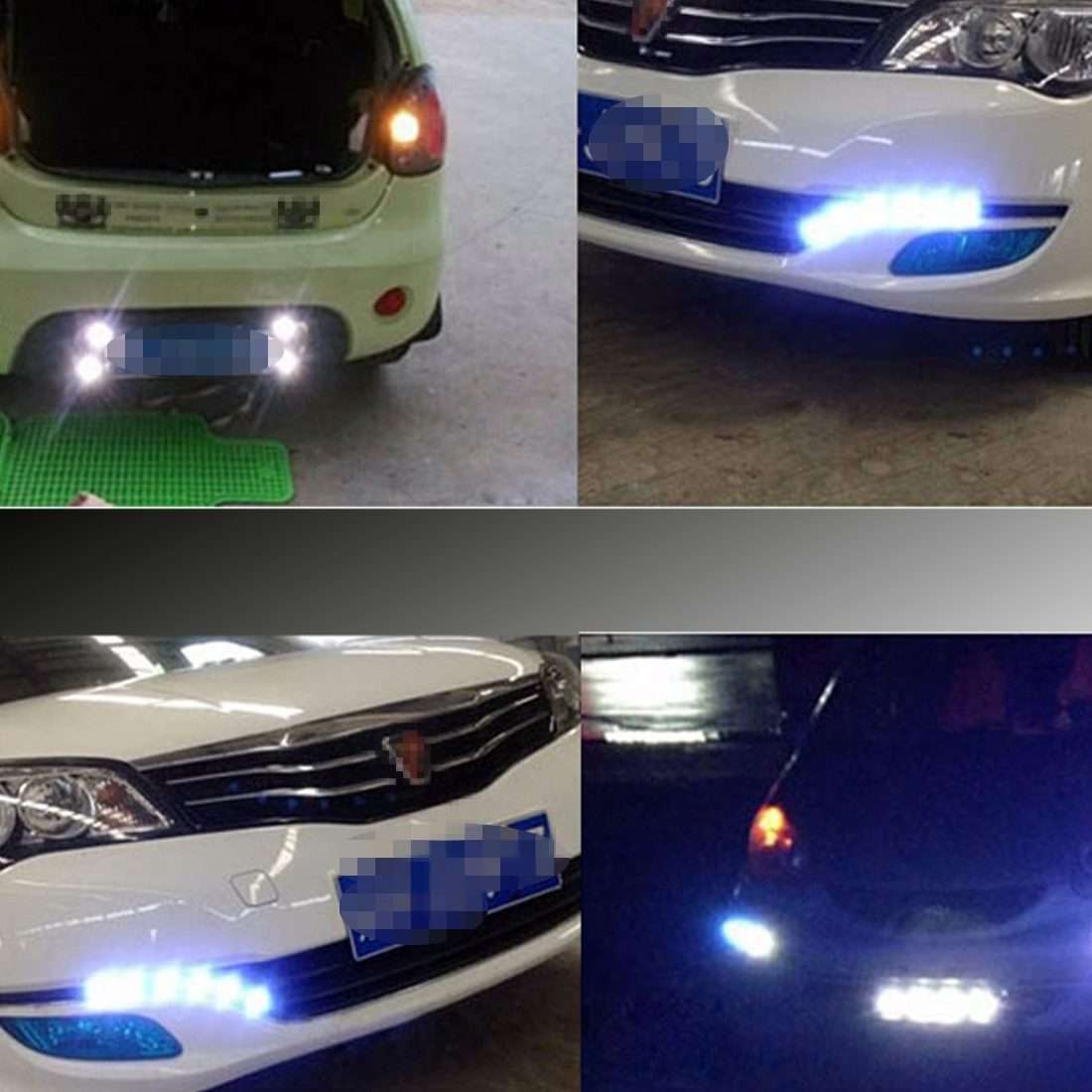 2 PCS 2W Car Auto Eagle Eyes Fog Light Turn Light with 12 SMD-4014 LED Lamps, DC ... (White Light)