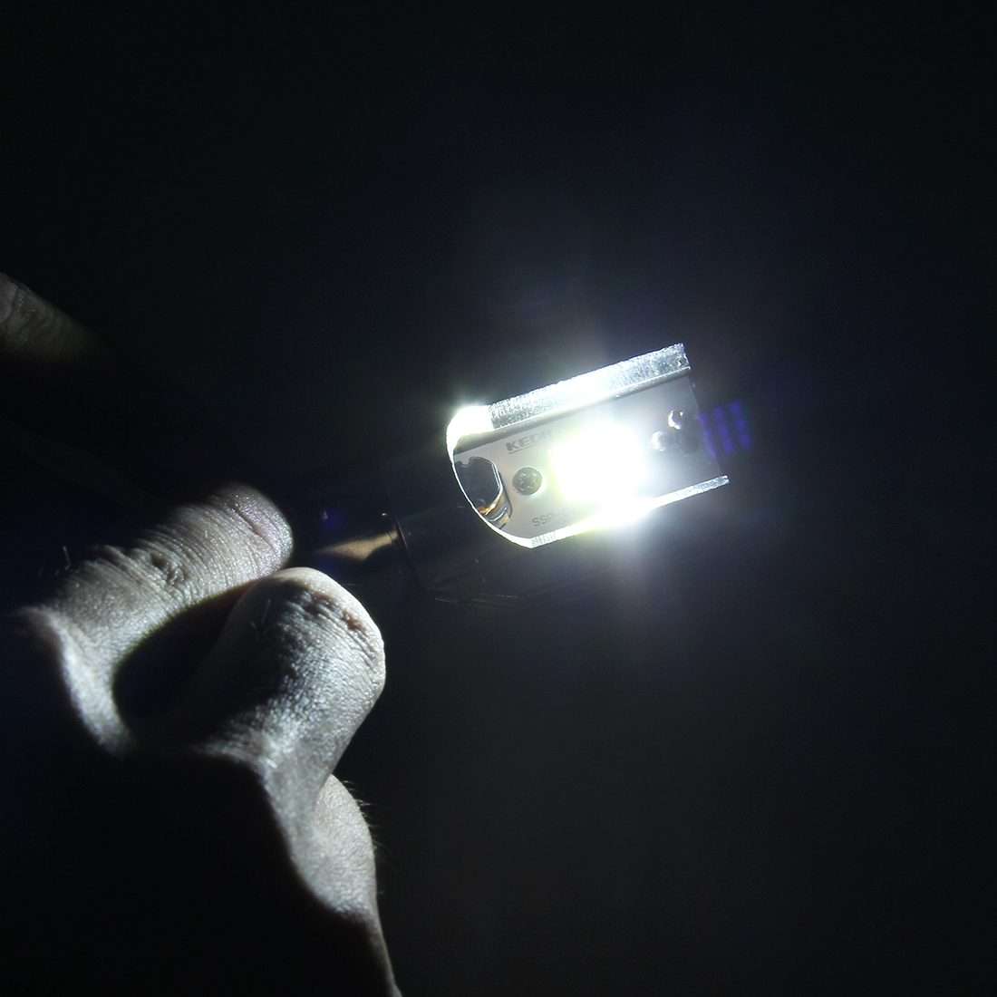 BA20D 5W 400lm 6000K COB LEDs Motorcycle Headlight Lamp, DC 9-80V(White Light)