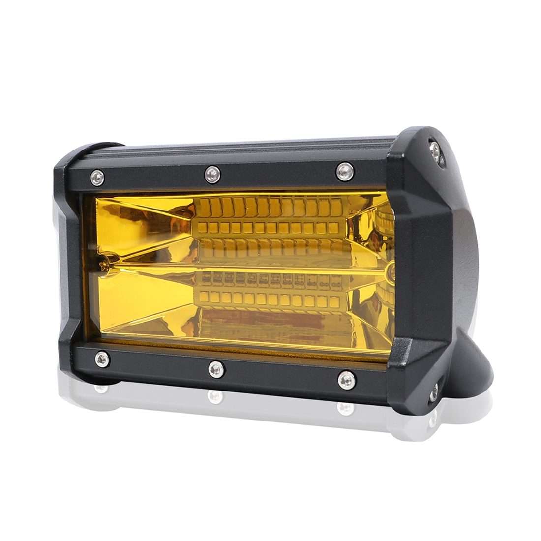5 inch 18W 24 LED Waterproof IP67 Two Bar Modified Off-road Lights Spotlight Li ... (Yellow Light)