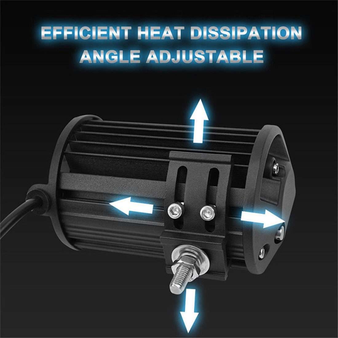 5 inch 18W 24 LED Waterproof IP67 Two Bar Modified Off-road Lights Spotlight Li ... (Yellow Light)