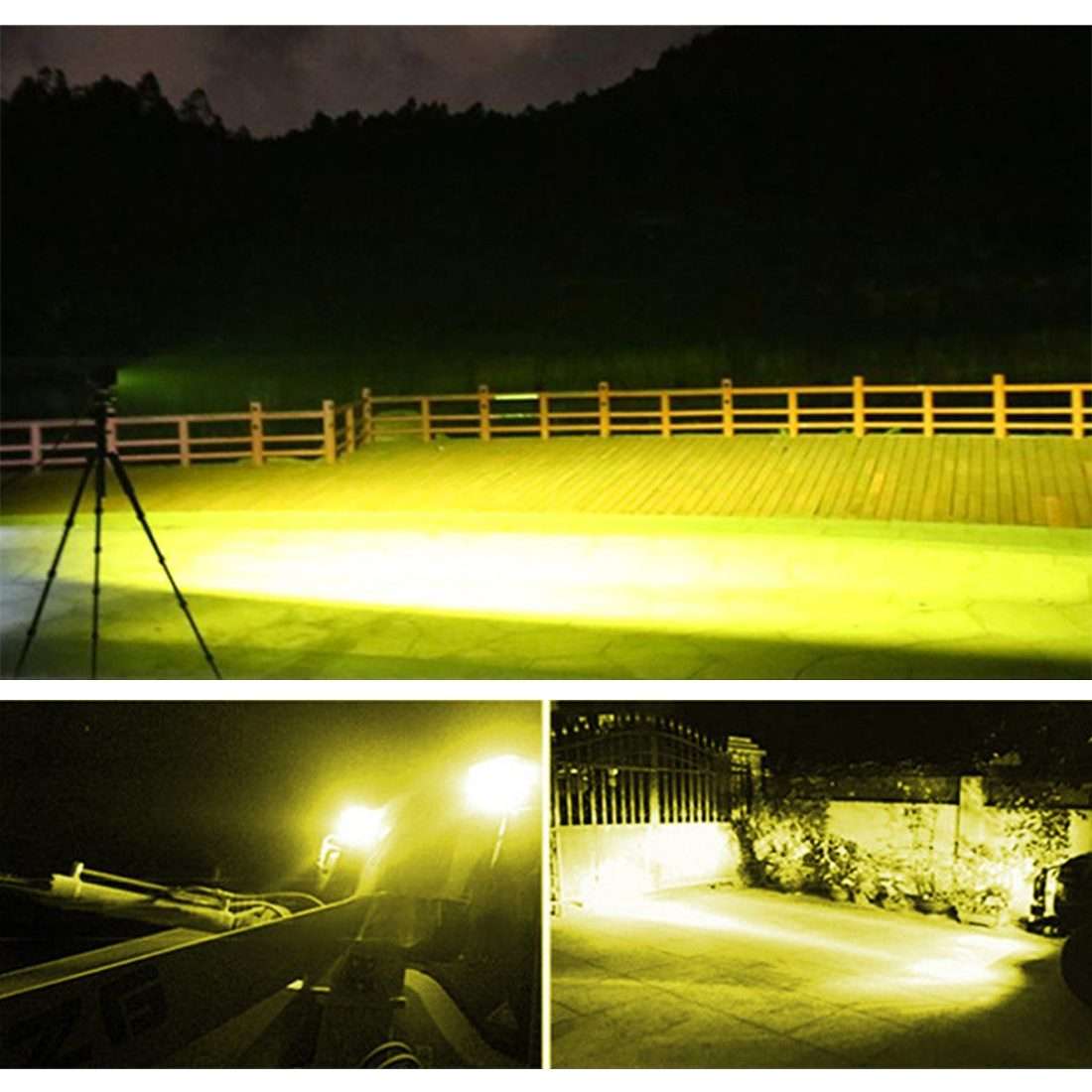 5 inch 18W 24 LED Waterproof IP67 Two Bar Modified Off-road Lights Spotlight Li ... (Yellow Light)