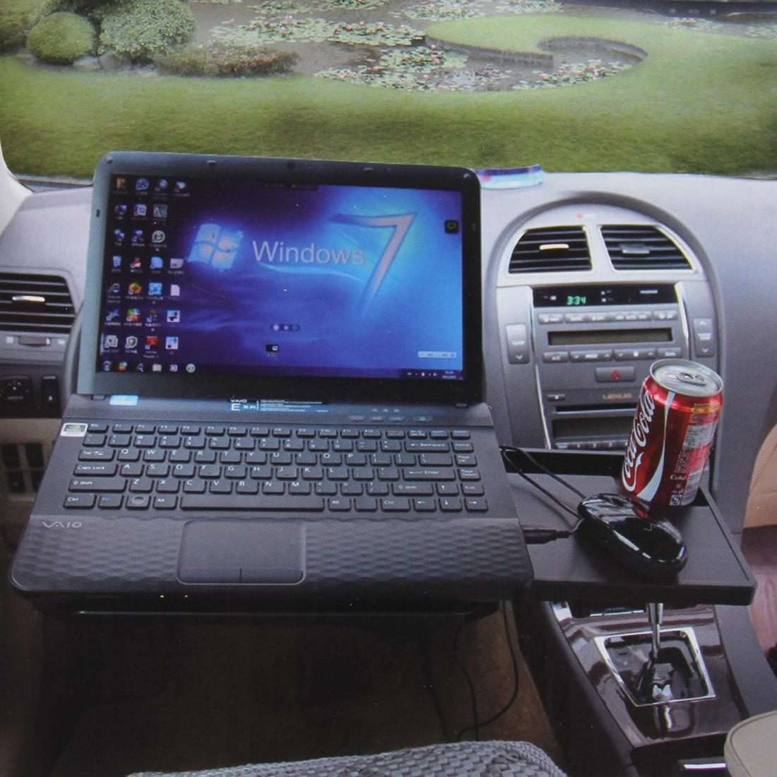 SHUNWEI SD-1508 Travel Car Computer Desk with Drawers Folding Computer Stand Car Notebook Stand Co
