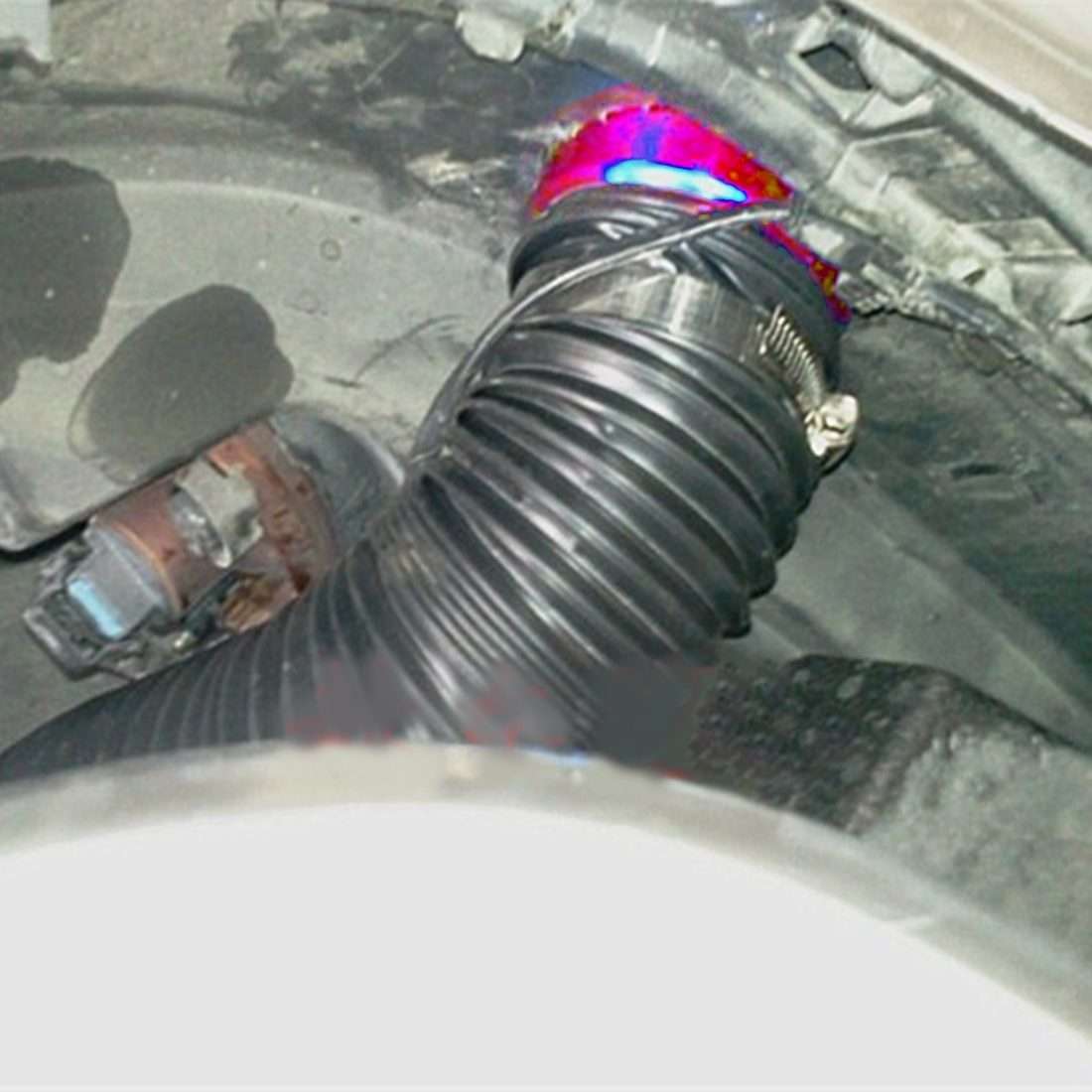 Car Auto Universal Tube Air Filter Adjustable Cold Air Injection Intake System Pipe With ... (Red)