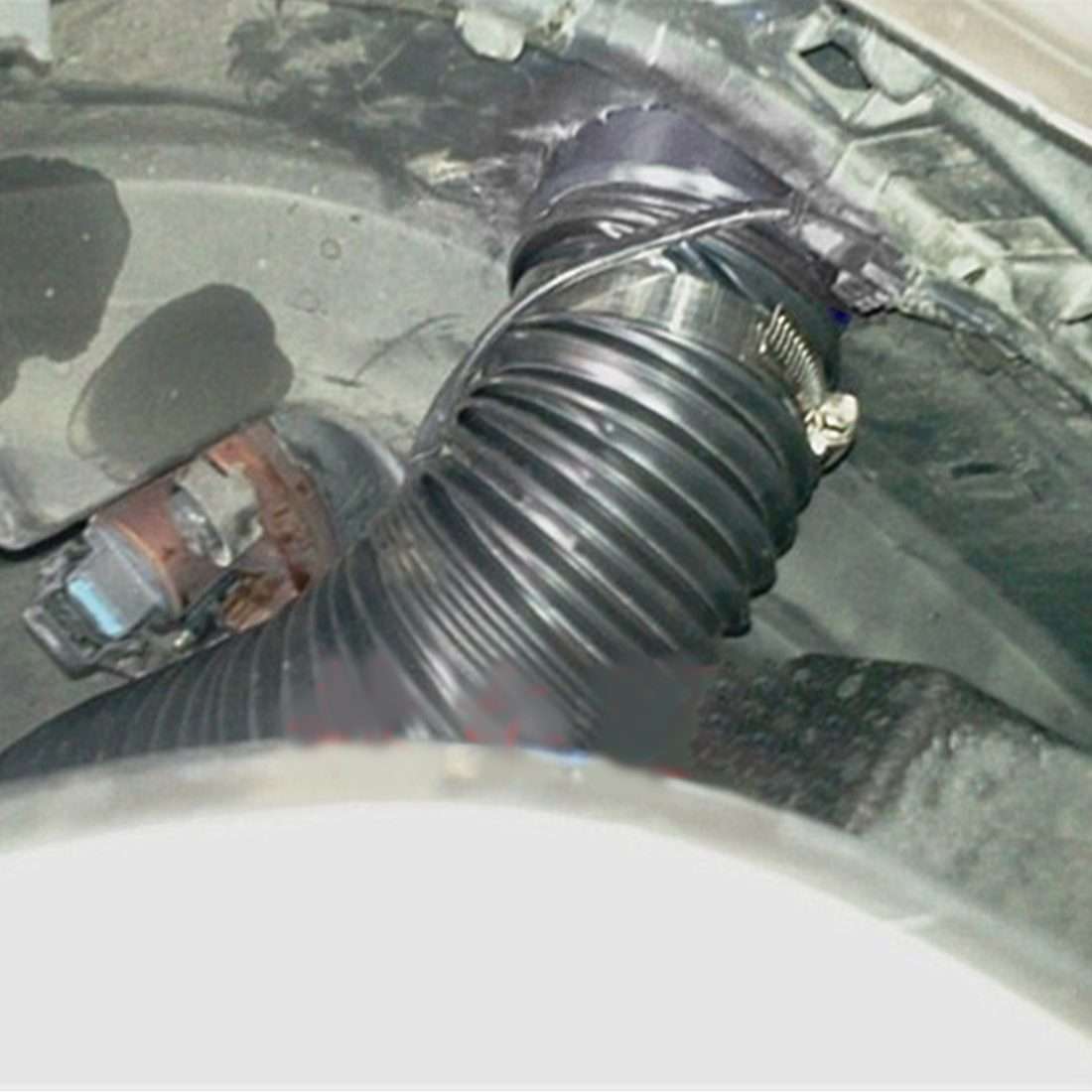 Car Auto Universal Tube Air Filter Adjustable Cold Air Injection Intake System Pipe W ... (Silver)