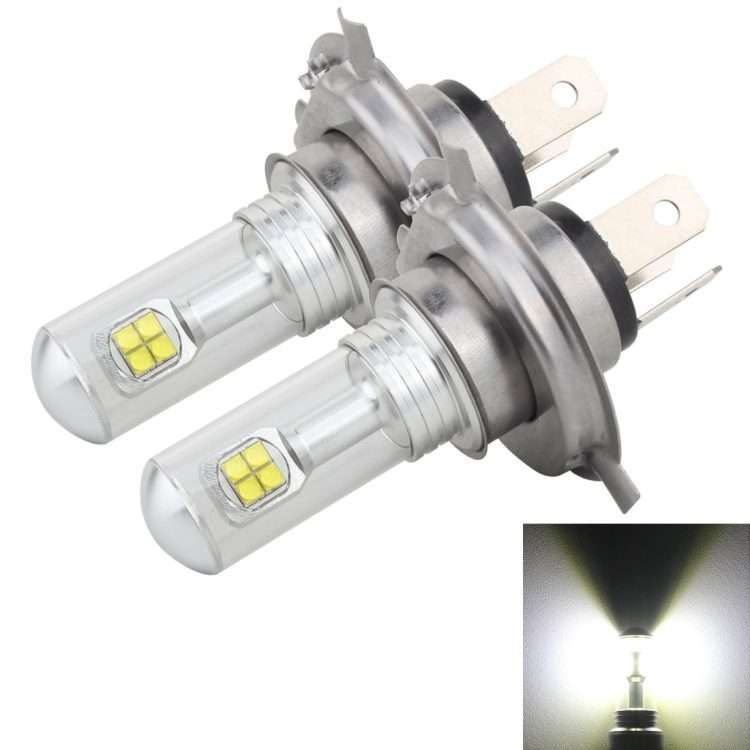 2 PCS H4 40W 800 LM 6000K 8 LEDs Car Fog Lights, DC 12V(White Light)