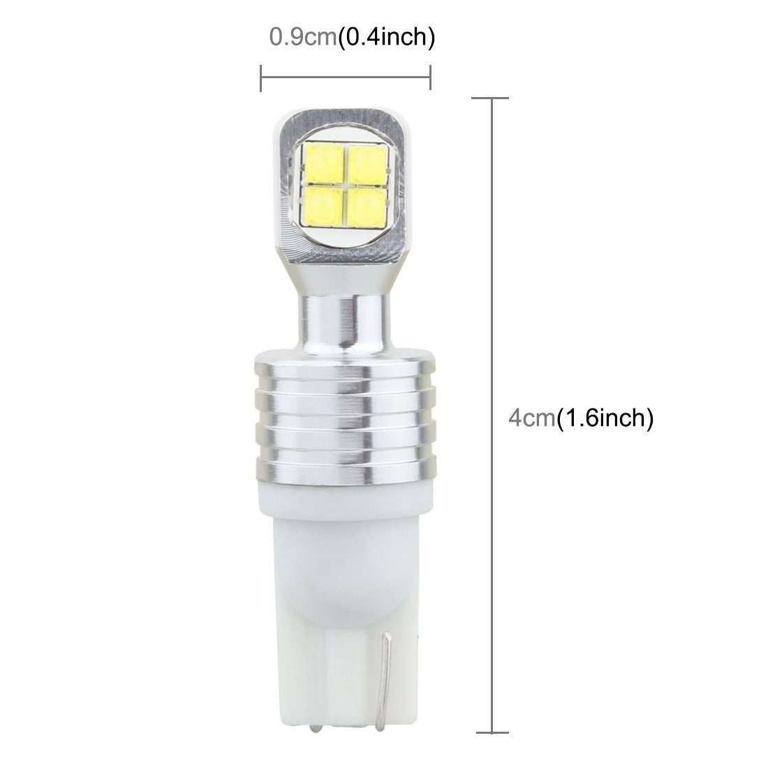 2 PCS T10 40W 800 LM 6000K Car Clearance Light Reading Light License Light with ... (White Light)