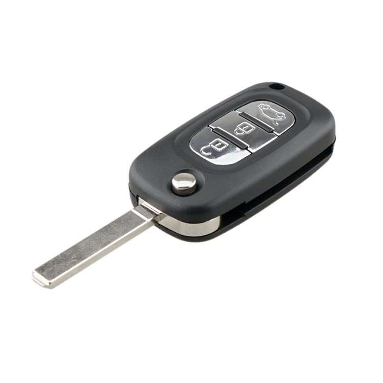 For RENAULT Clio / Megane / Kangoo / Modus Car Keys Replacement 3 Buttons Car Key Case with Foldab