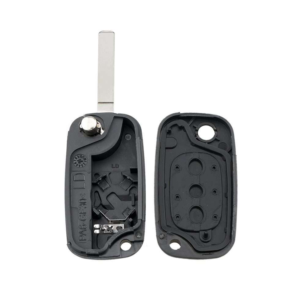 For RENAULT Clio / Megane / Kangoo / Modus Car Keys Replacement 3 Buttons Car Key Case with Foldab