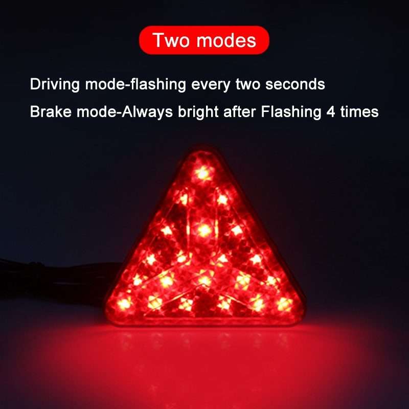 Bicycle / Mountain Bike X Style Triangle Pilot Light LED Tail Light (Red)