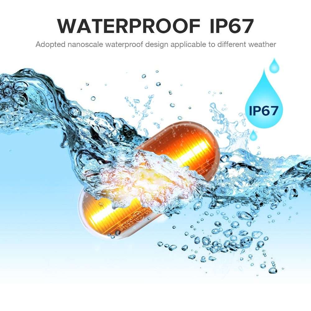 2 PCS D12V / 5W Car LED Leaf Board Side Flowing Water Turn Signal Light for Volk ... (Transparent)