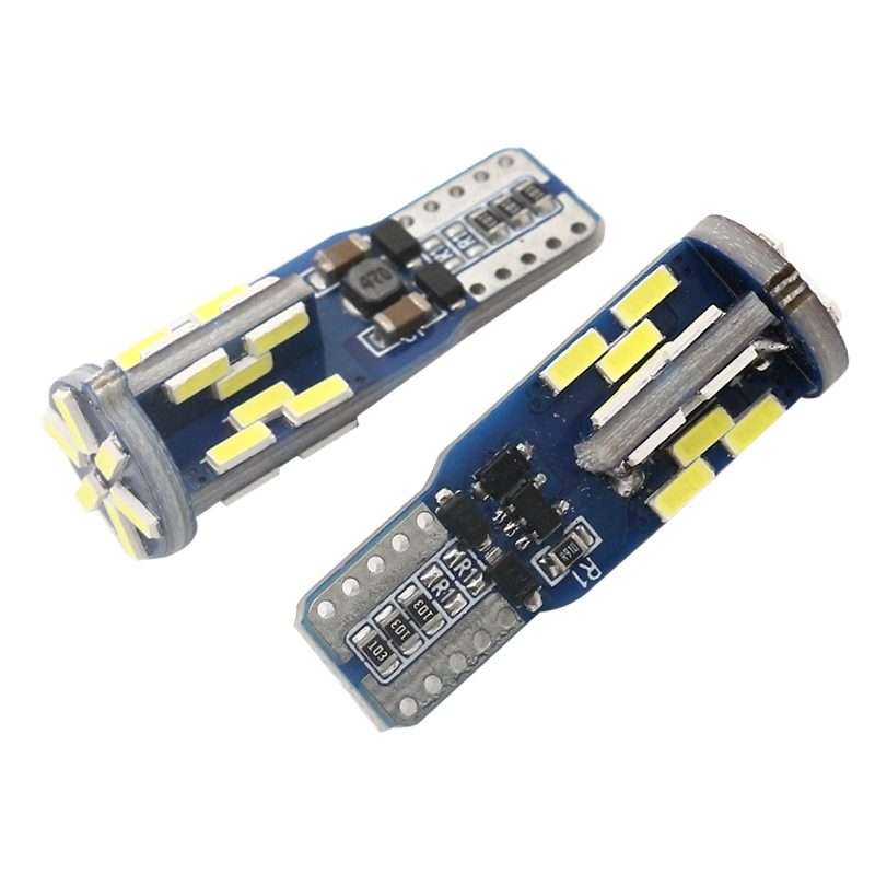 10 PCS T10 DC12V / 3W / 6000K / 180LM Car Canbus Decoding LED Clearance Lights with 30LEDs SMD-404