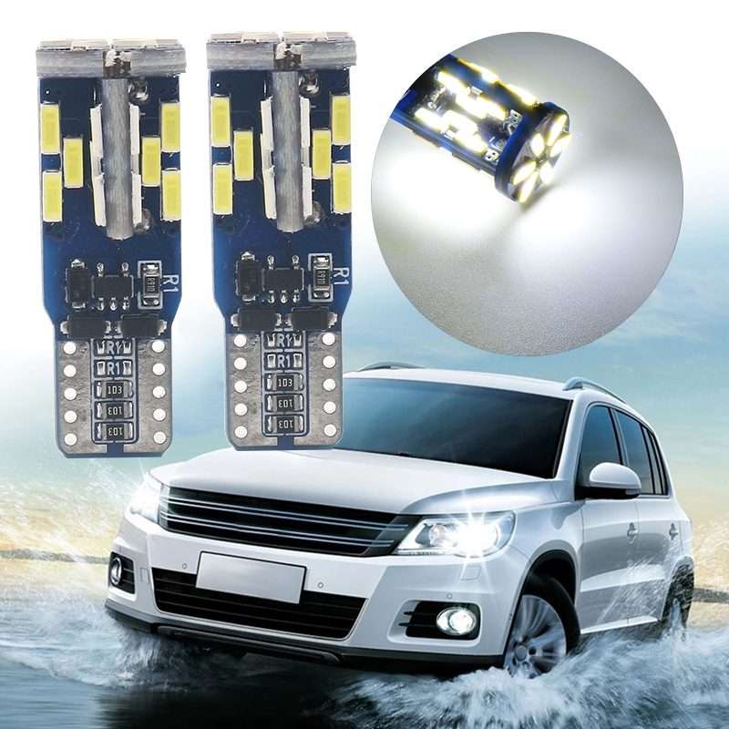 10 PCS T10 DC12V / 3W / 6000K / 180LM Car Canbus Decoding LED Clearance Lights with 30LEDs SMD-404