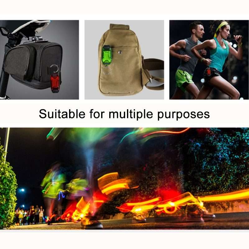 Multifunctional Portable Bicycle Taillight Helmet Light Running Warning Light Luminous K ... (Red)