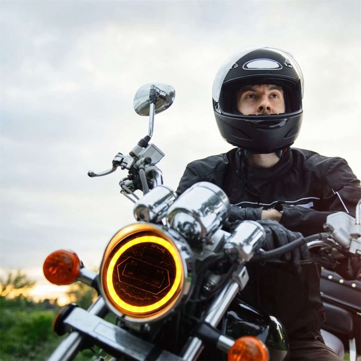 Motorcycle Crystal 5.75 inch LED Headlight Modification Accessories