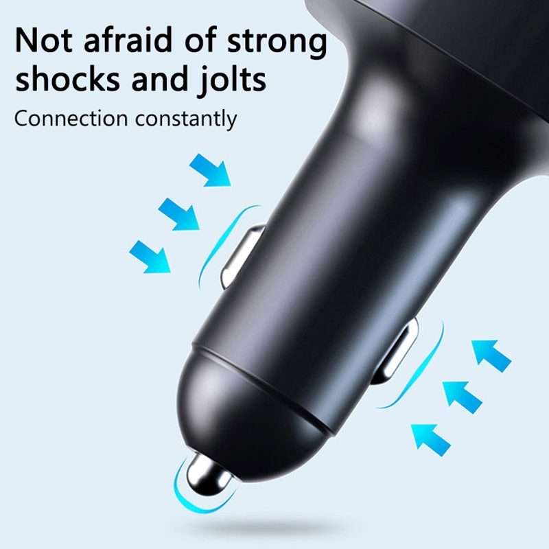 C13 Multifunctional Car Dual USB PD Fast Charger Bluetooth FM Transmitter with Atmosphere Light