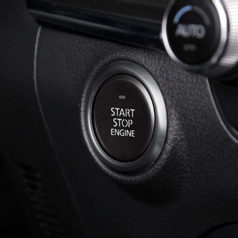 Car Engine Start Key Push Button Inner Ring Trim Sticker Decoration for Mazda Axela CX ... (Black)